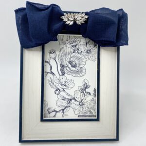 Blue bow 4 x 6 Photoframe